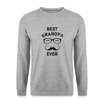 Best grandpa ever. Black version - Unisex Sweatshirt - salt & pepper - Front - Alina (178cm) & Michal (187cm)