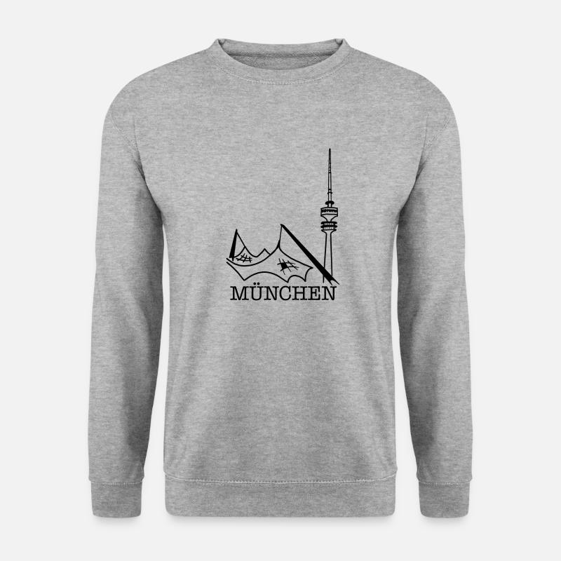 München - Unisex Pullover - Weißgrau meliert