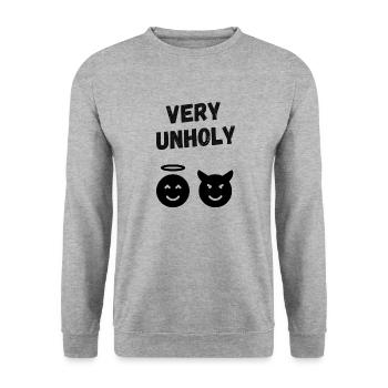 Very Unholy - Unisex Pullover - Weißgrau meliert - Vorne - Alina (178cm) & Michal (187cm)