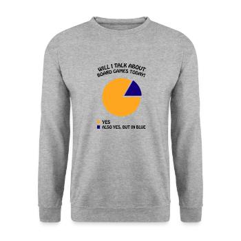 Boardgame Chess Backgammon Game Night - Unisex Sweatshirt - salt & pepper - Front - Alina (178cm) & Michal (187cm)