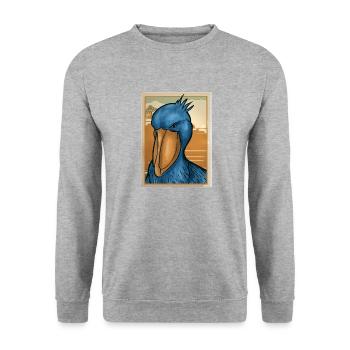 Shoebill Bird Ornithologist Forest I Gift - Unisex Sweatshirt - salt & pepper - Front - Alina (178cm) & Michal (187cm)
