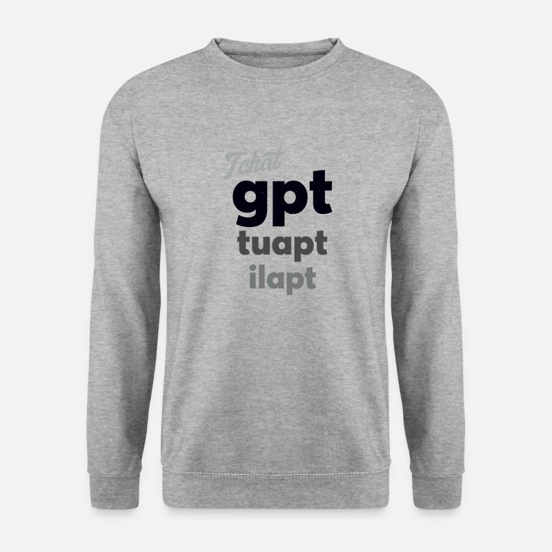 Gpt Tuapt - Unisex Pullover - Weißgrau meliert