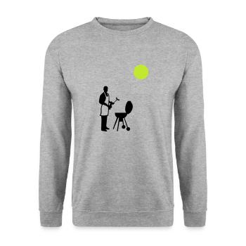 Barbecuing Summer - Unisex Sweatshirt - salt & pepper - Front - Alina (178cm) & Michal (187cm)