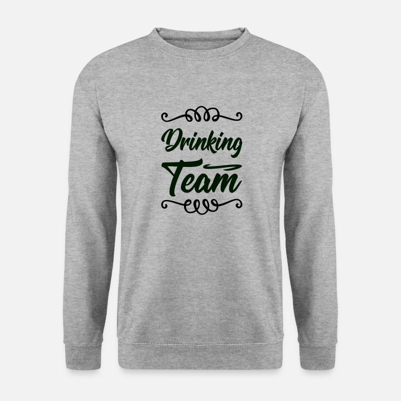drinking team - Unisex Pullover - Weißgrau meliert