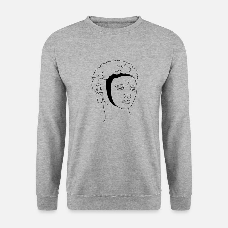 David - Unisex Pullover - Weißgrau meliert