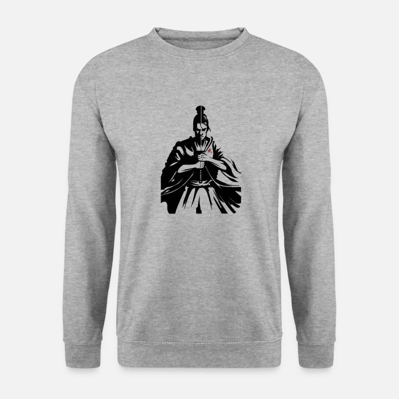 Samurai - Bushido - Unisex Pullover - Weißgrau meliert