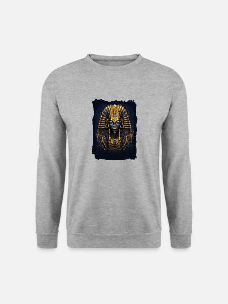 Der Pharao, König von Ägypten - Unisex Pullover - Weißgrau meliert