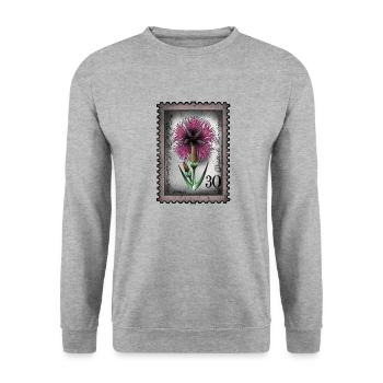 Timbre oeillet lumineux - Sweat-shirt Unisexe - gris chiné - Devant - Alina (178cm) & Michal (187cm)