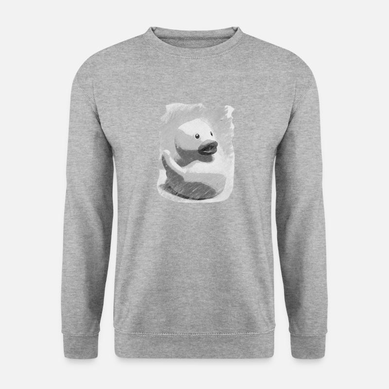 Graue Ente - Unisex Pullover - Weißgrau meliert