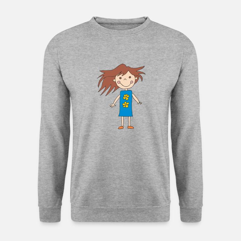 mädchen klein - Unisex Pullover - Weißgrau meliert