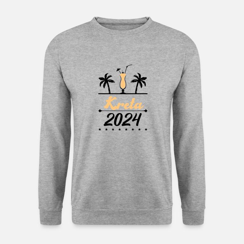 kreta 2024 - Unisex Pullover - Weißgrau meliert