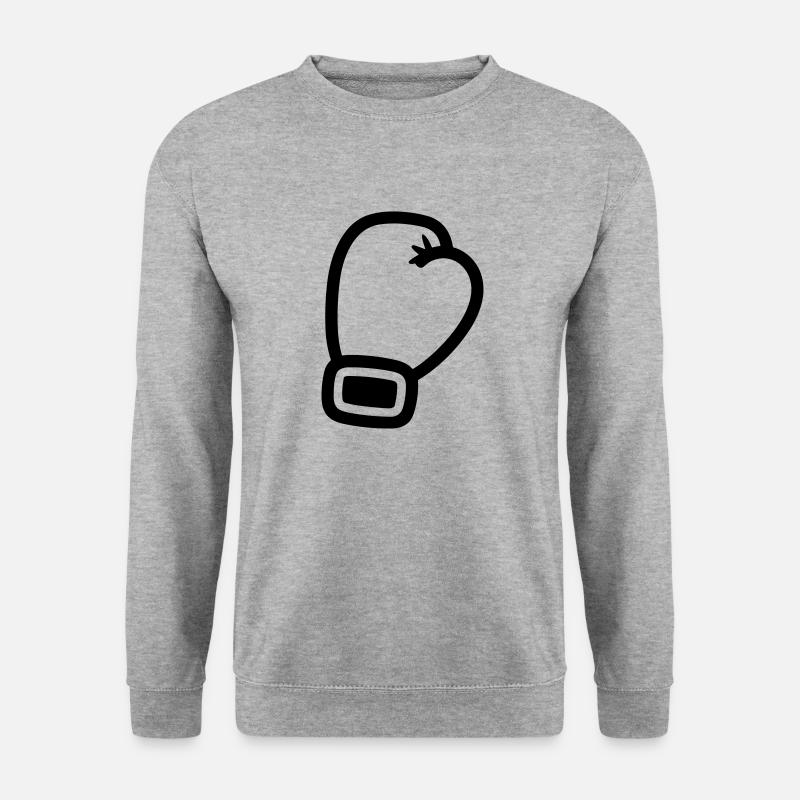 Boxhandschuh - Unisex Pullover - Weißgrau meliert