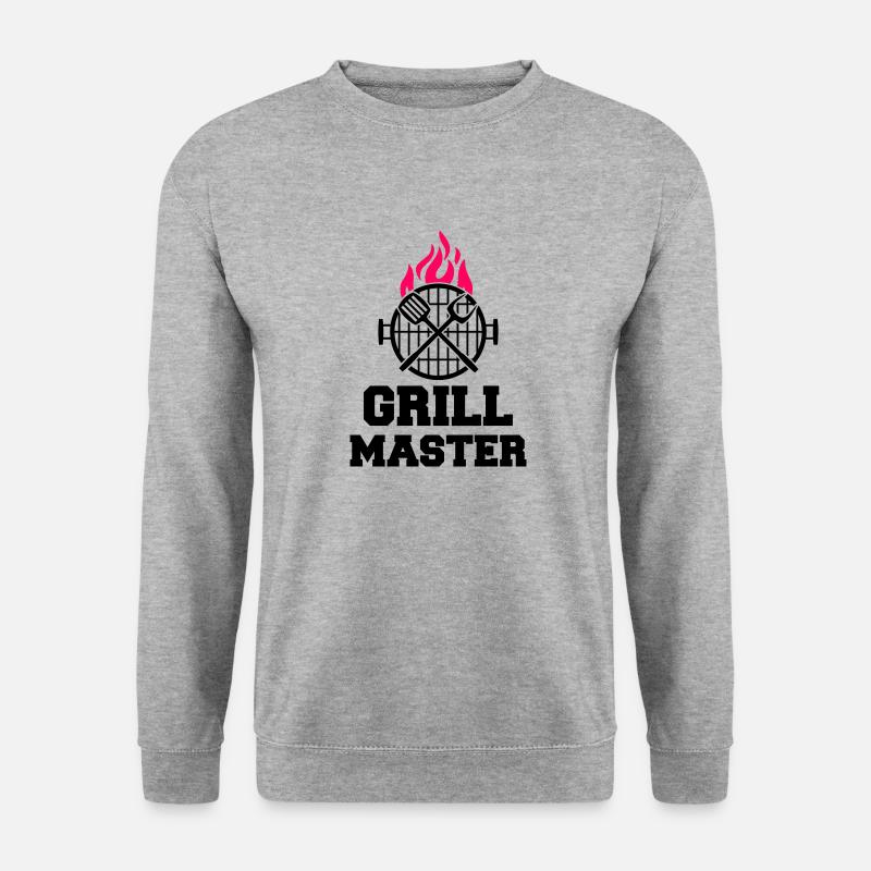 grill master - Unisex Pullover - Weißgrau meliert