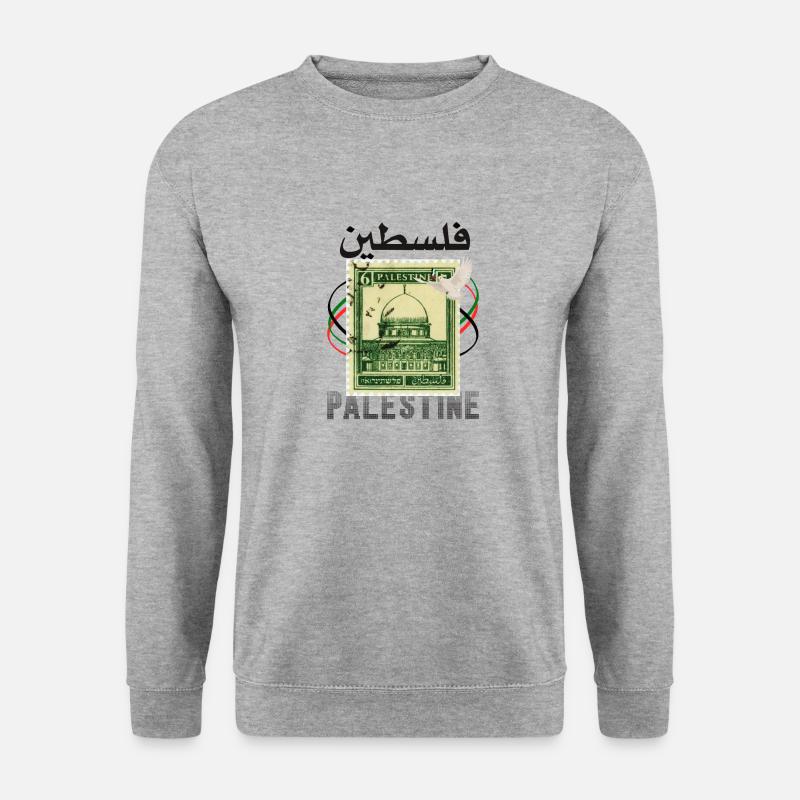 BR13F M4RKE - W4SSERM3ELONE Wasser P4l3stin - Unisex Pullover - Weißgrau meliert