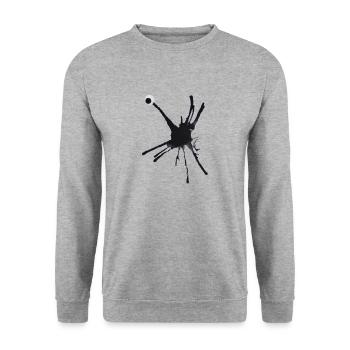 MonstRumms Nr.17 - Unisex Pullover - Weißgrau meliert - Vorne - Alina (178cm) & Michal (187cm)