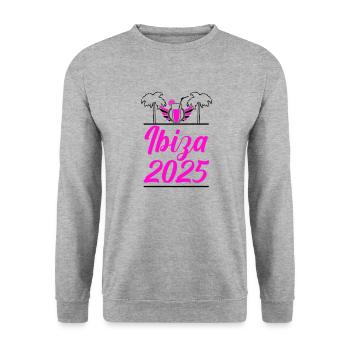Ibiza 2025 - Unisex Sweatshirt - salt & pepper - Front - Alina (178cm) & Michal (187cm)