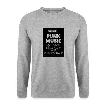 Punk Music May Cause Creativity and Individuality - Unisex Sweatshirt - salt & pepper - Front - Alina (178cm) & Michal (187cm)