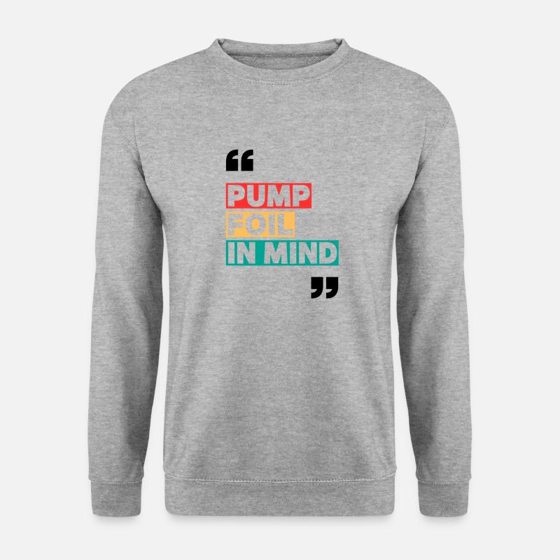 Pump Foil in Mind - Unisex Pullover - Weißgrau meliert