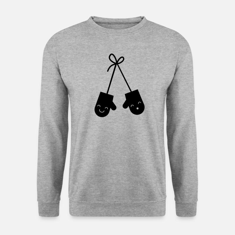 Handschuhe - Unisex Pullover - Weißgrau meliert