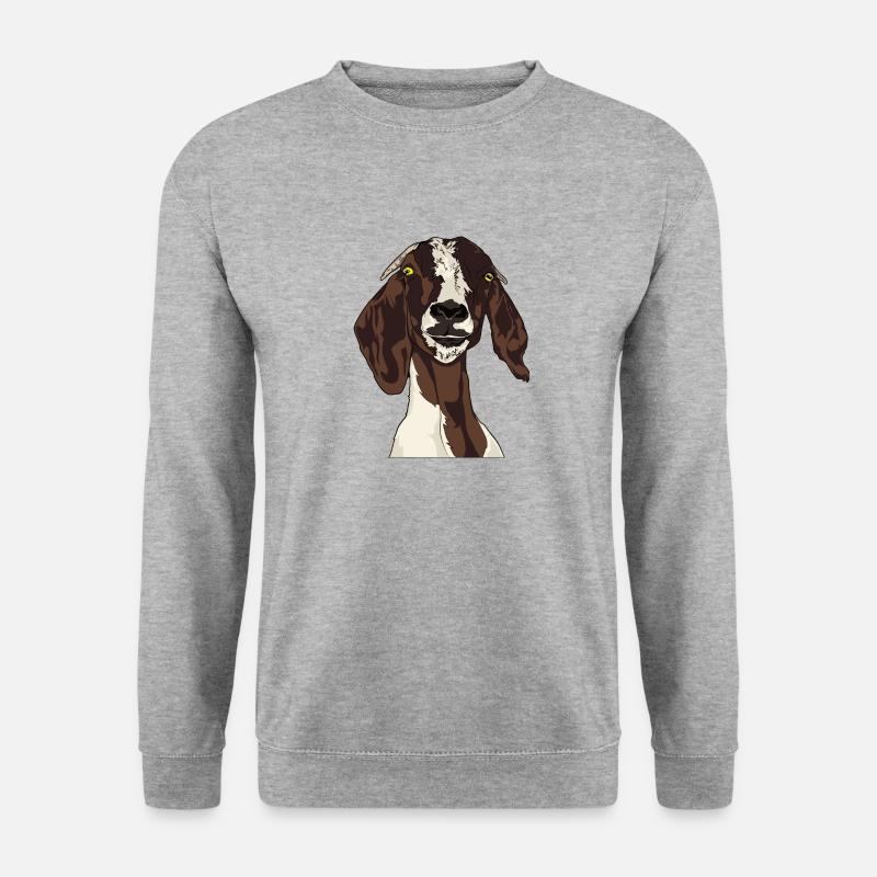 Ziege - Unisex Pullover - Weißgrau meliert