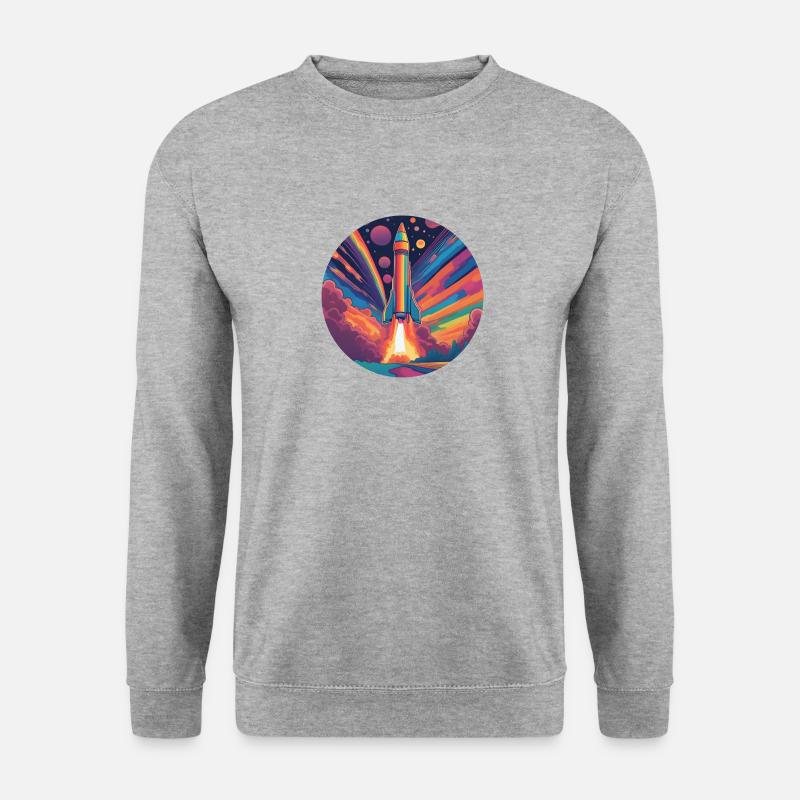 Cosmic Cascade - Unisex Pullover - Weißgrau meliert