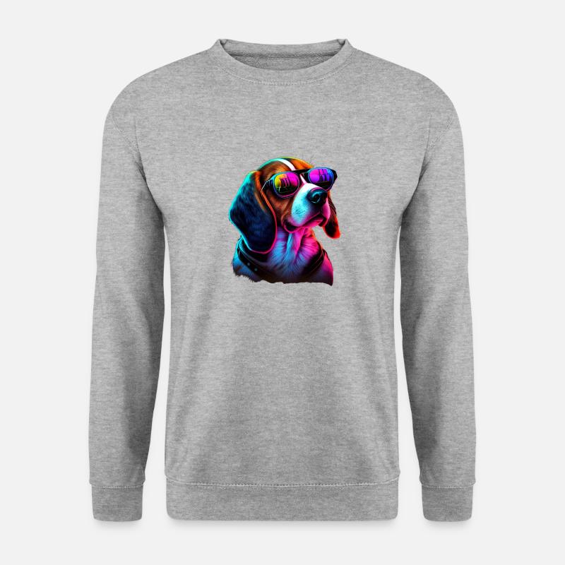 Beagle Dogs Beagles - Unisex Pullover - Weißgrau meliert