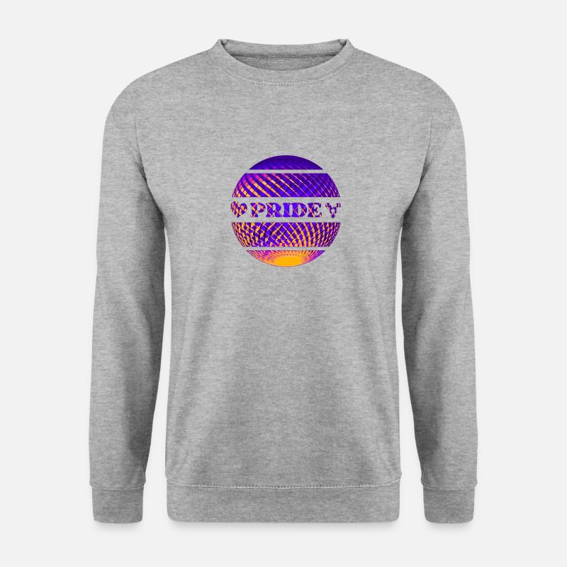 Pride bunte Diskokugel - Unisex Pullover - Weißgrau meliert