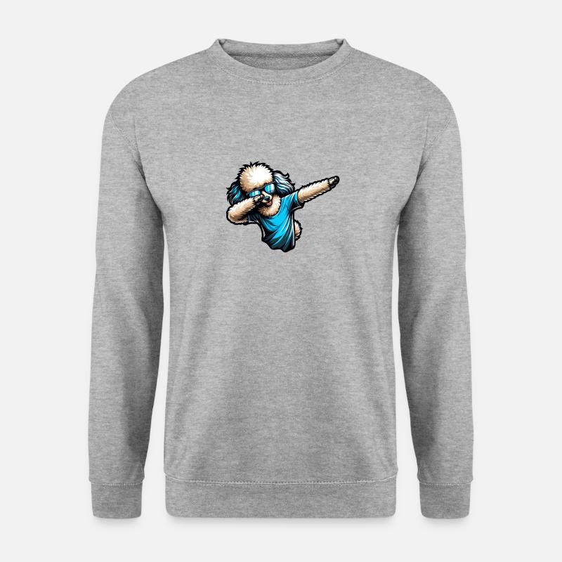 Caniche cool Dabbing Design élégant - Sweat-shirt Unisexe - gris chiné
