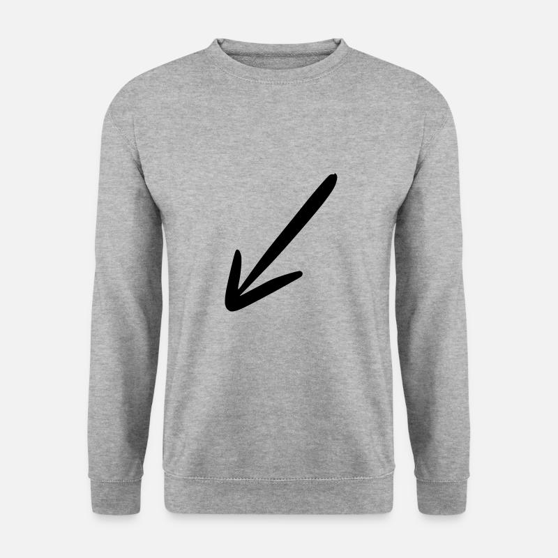 Arrow drawing sketch black - Unisex Sweatshirt - salt & pepper