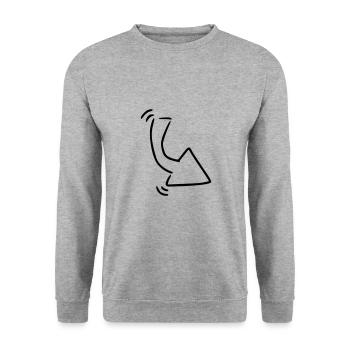 Arrow drawing sketch black - Unisex Sweatshirt - salt & pepper - Front - Alina (178cm) & Michal (187cm)