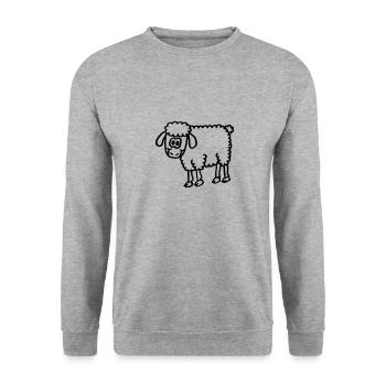Mouton mignon - Sweat-shirt Unisexe - gris chiné - Devant - Alina (178cm) & Michal (187cm)