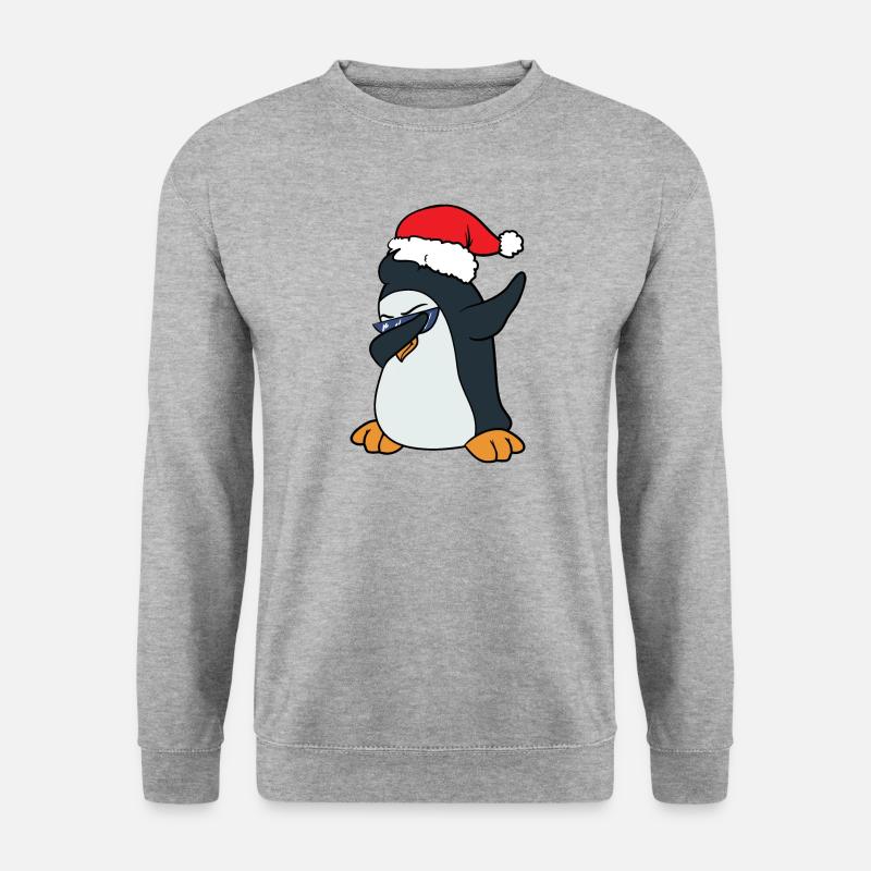 Noël Dabbing Dab Pingouin - Sweat-shirt Unisexe - gris chiné