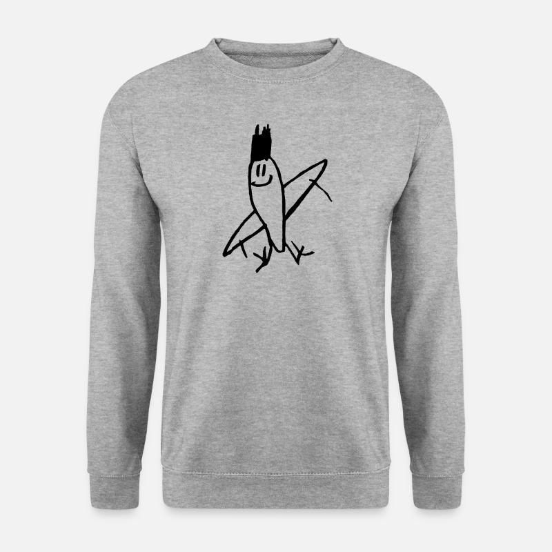 Crazy Bird - Unisex Pullover - Weißgrau meliert