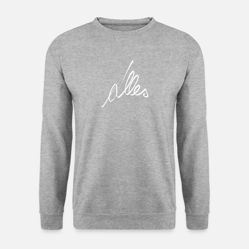 Alles - Unisex Pullover - Weißgrau meliert