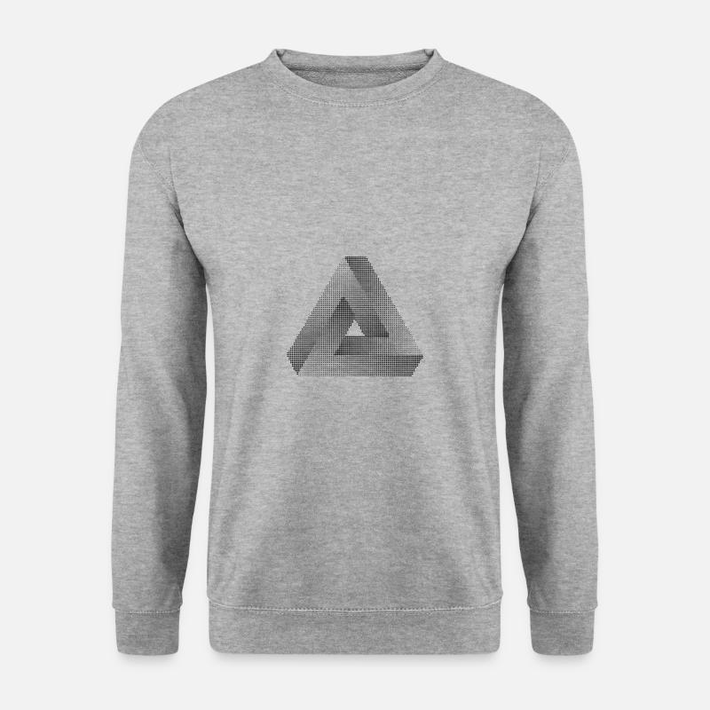 Triangle, Dreieck - Unisex Pullover - Weißgrau meliert