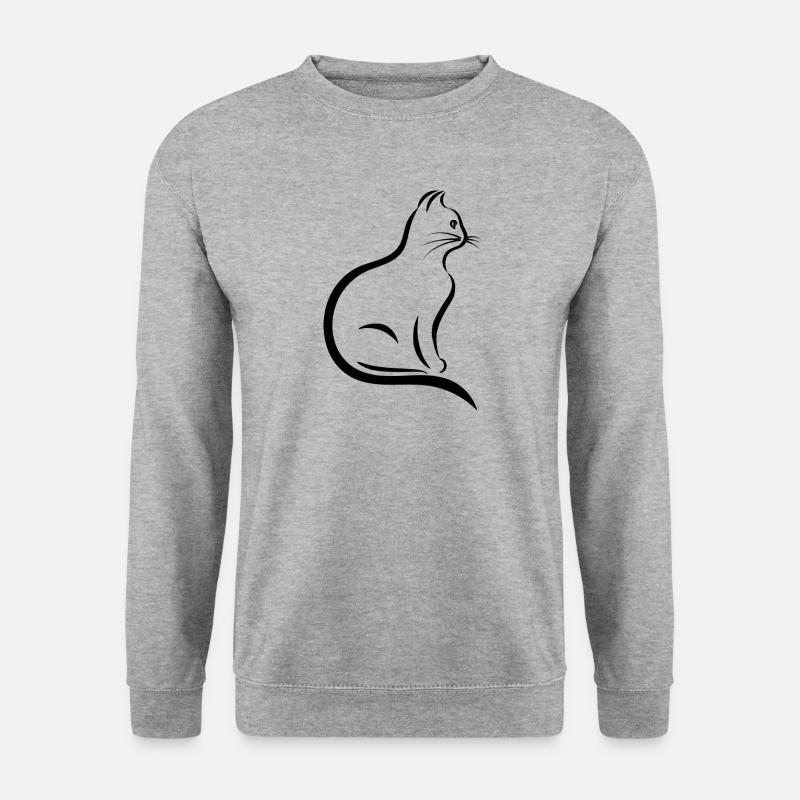 cat - Unisex Sweatshirt - salt & pepper