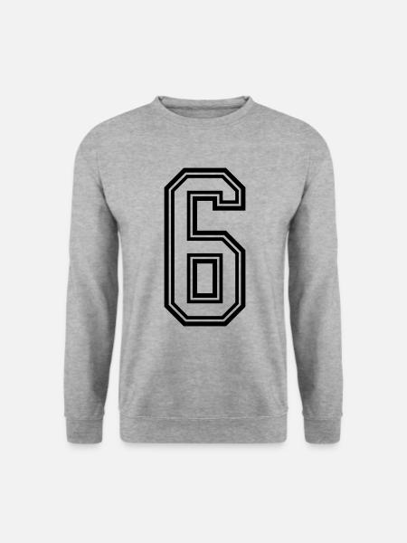 6 Symbole numérique - Sweat-shirt Unisexe - gris chiné