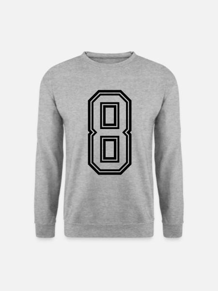 Symbole numérique 8 - Sweat-shirt Unisexe - gris chiné