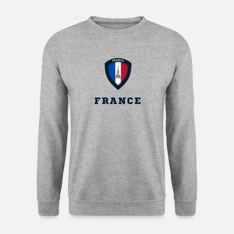 FRANKREICH - Unisex Pullover - Weißgrau meliert