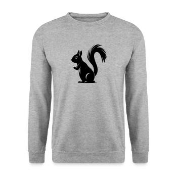 écureuil - Sweat-shirt Unisexe - gris chiné - Devant - Alina (178cm) & Michal (187cm)