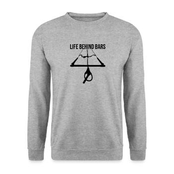 Life behind bars - Unisex Sweatshirt - salt & pepper - Front - Alina (178cm) & Michal (187cm)