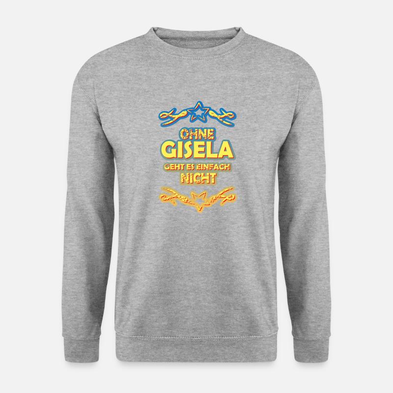 Ohne Gisela unmöglich - Unisex Pullover - Weißgrau meliert