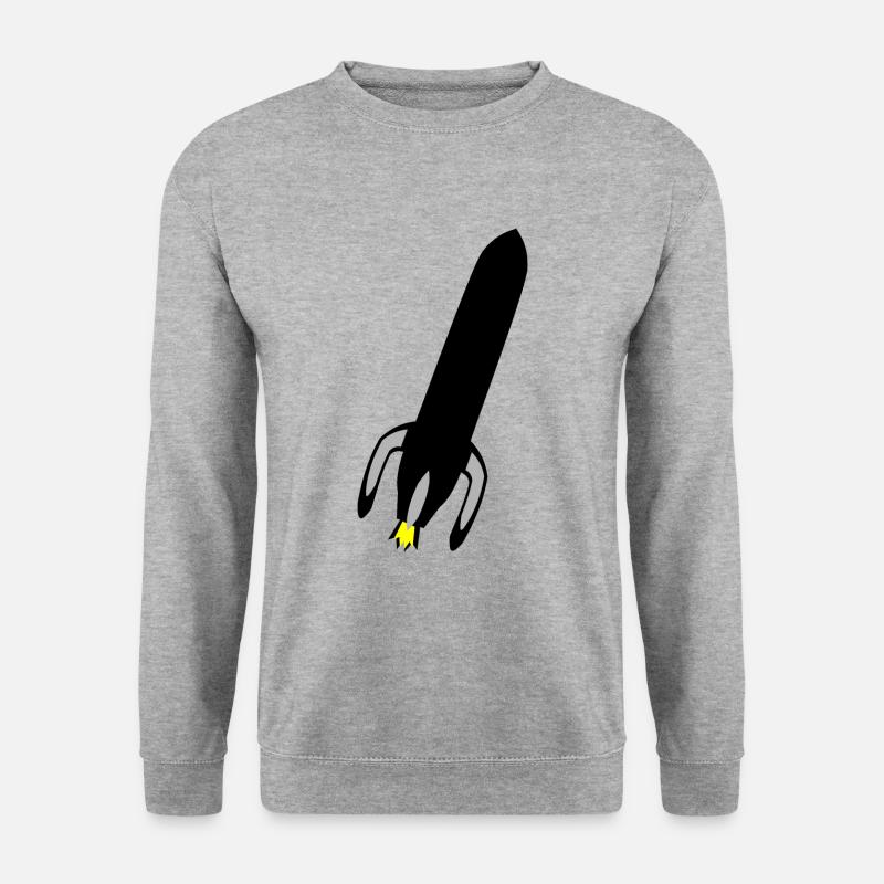 Die Rakete - Unisex Pullover - Weißgrau meliert