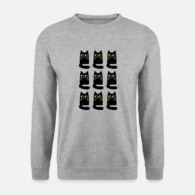 Neuf Petits Chats Noirs - Sweat-shirt Unisexe - gris chiné