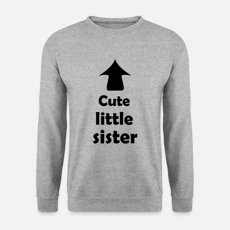 Die süße Schwester - Unisex Pullover - Weißgrau meliert