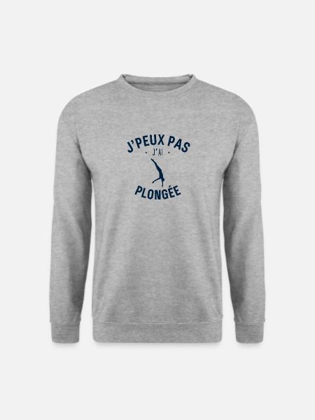J peux pas j ai Plongée - Sweat-shirt Unisexe - gris chiné