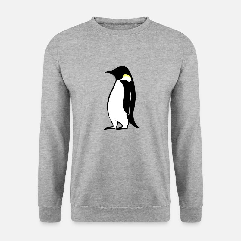PINGUIN - Unisex Pullover - Weißgrau meliert