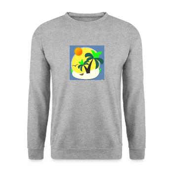 Vacation - Unisex Pullover - Weißgrau meliert - Vorne - Alina (178cm) & Michal (187cm)