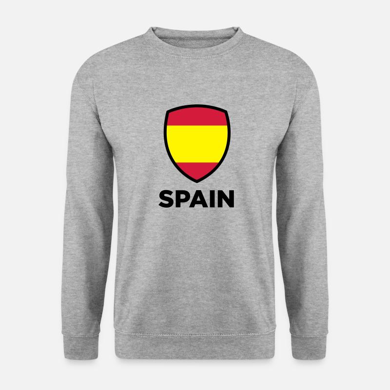 Nationalflagge von Spanien - Unisex Pullover - Weißgrau meliert