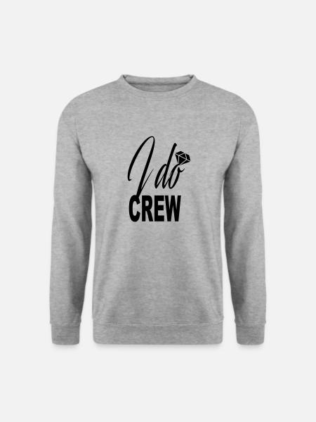 Brautjungfer – I Do Crew - Unisex Pullover - Weißgrau meliert